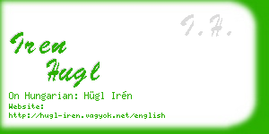 iren hugl business card